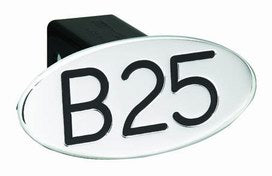 B25 Black Oval 2 Hitch Cover