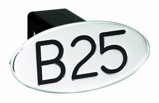 P25 Oval Black 2 Hitch Cover