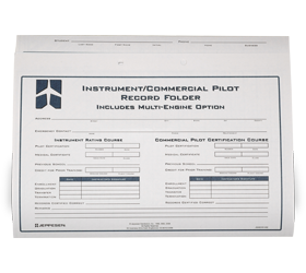 Jeppesen Instrument / Commercial Pilot Record Folder
