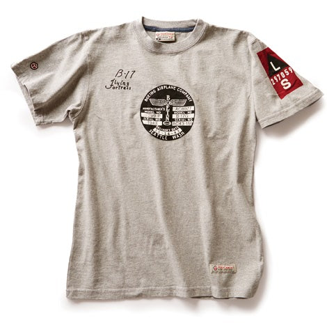 B-17 75TH Anniversary TEE Gray LRG