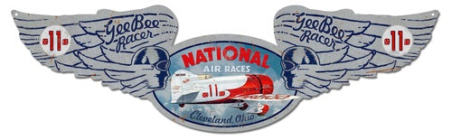 National AIR Races Oval Metal Sign 35X10