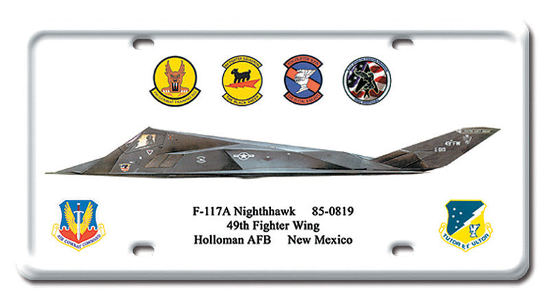 Nighthawk F117A License Plate 6X12