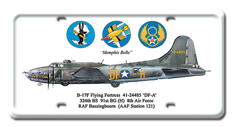 B17 Flying Fortress Metal License Plate 12X6