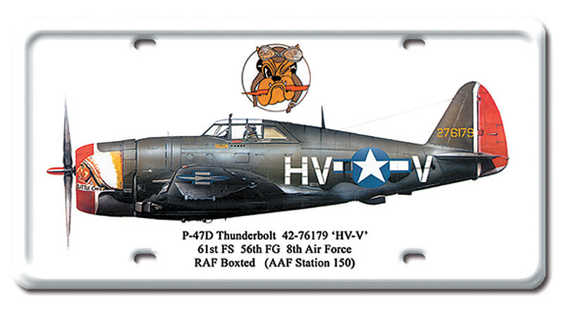 P47D Thunderbolt Metal License Plate 12X6