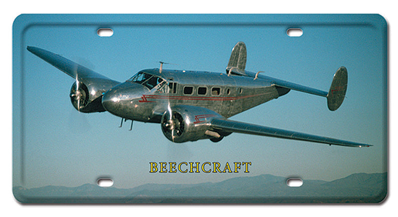 Beechcraft Metal License Plate 12X6