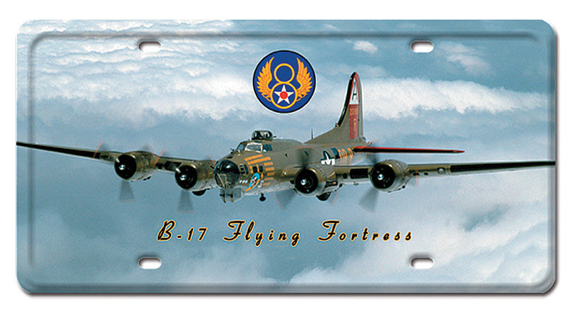 B17 Flying Fortress Metal License Plate 12X6