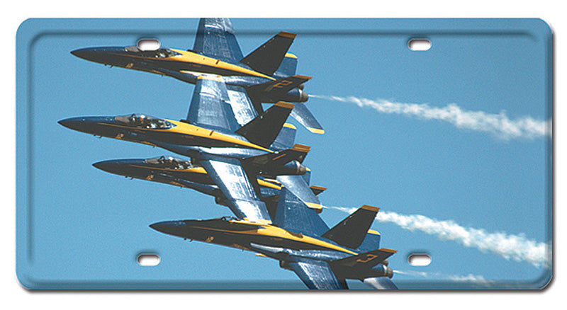 Blue Angels Metal License Plate 12X