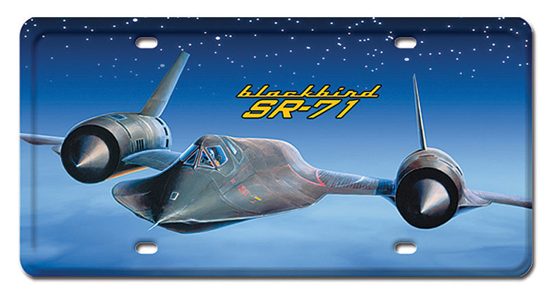 Blackbird SR-71 Metal License Plate 12X6