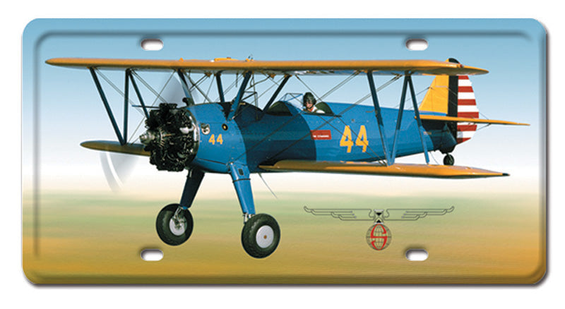 Stearman Metal License Plate 12X6