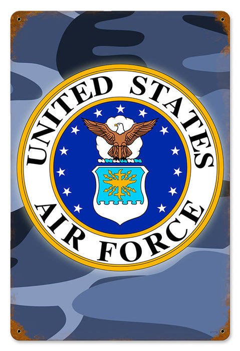 AIR Force Metal Sign 12X18