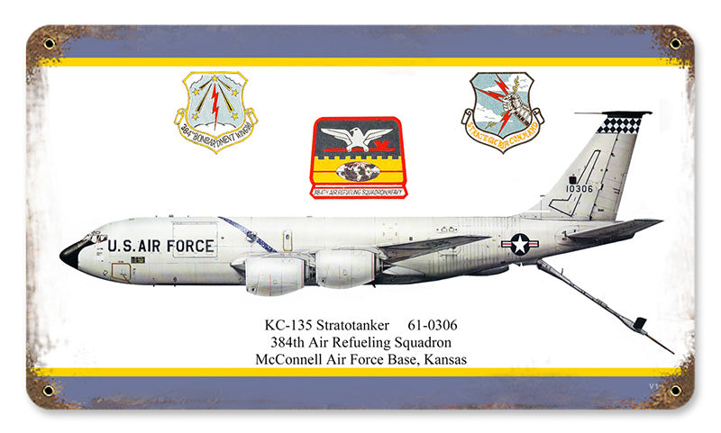 KC-135 Stratotanker Metal Sign 14X8