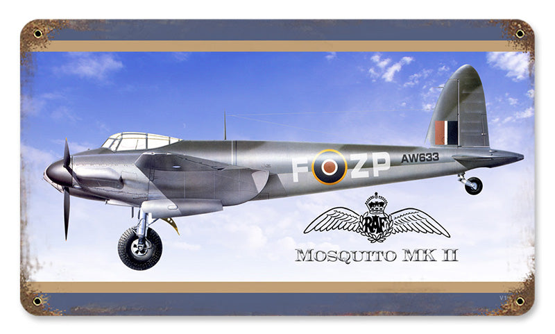 Mosquito Metal Sign 14X8