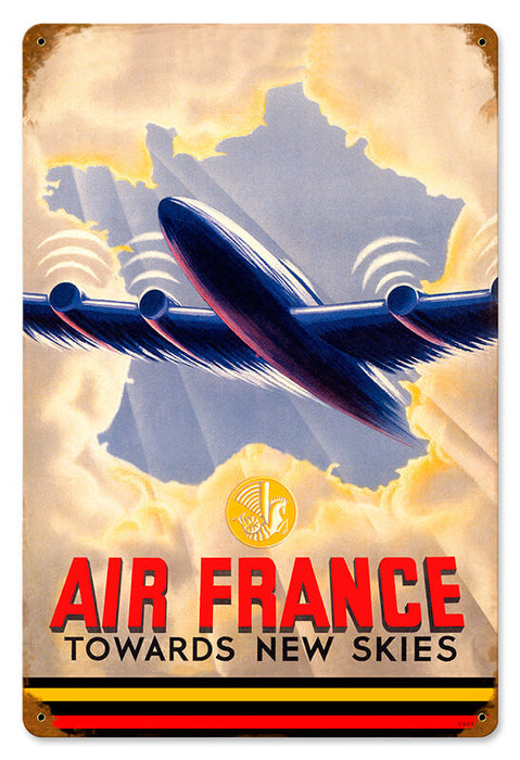 AIR France Metal Sign 12X18