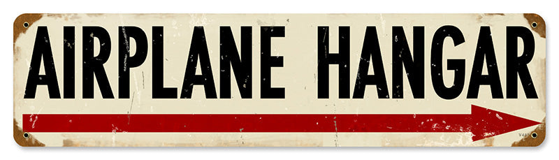 Airplane Hangar Metal Sign 20X5