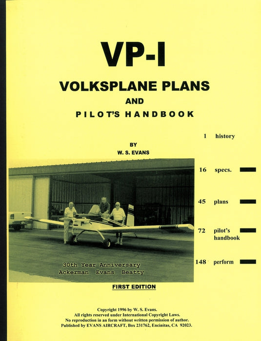 VP-1 Plans & Pilot Handbook W/ THE Designers Handbook