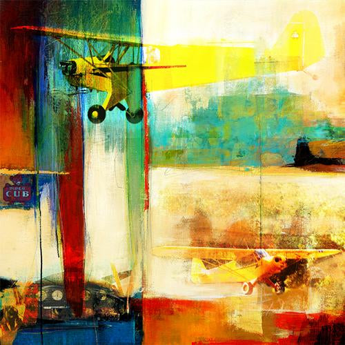 Martin Young ART Piper J-3 CUB Print 36X36