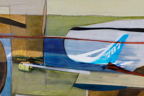 Martin Young ART Boeing 787 Dreamliner Print 45X30