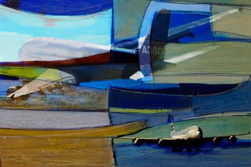 Martin Young ART Airbus A380 Print 36X24: