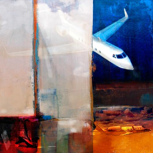 Martin Young ART Gulfstream 550 AND Lear 55 Print 30X30