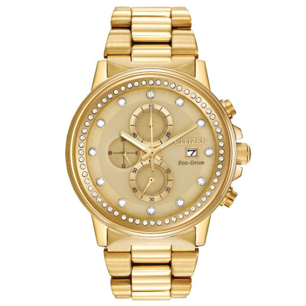 Citizen Nighthawk Gold Tone Stainless Steel Gold Bezel