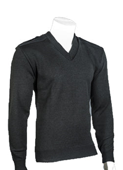 V-Neck Pullover Sweater Black XS Durapil Acrylic