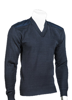V-Neck Pullover Sweater Dark Navy XS Durapil Acrylic