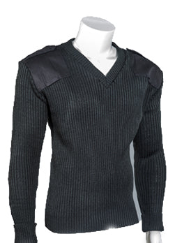 V-Neck Pullover Sweater Dark Navy MED Durapil Acrylic