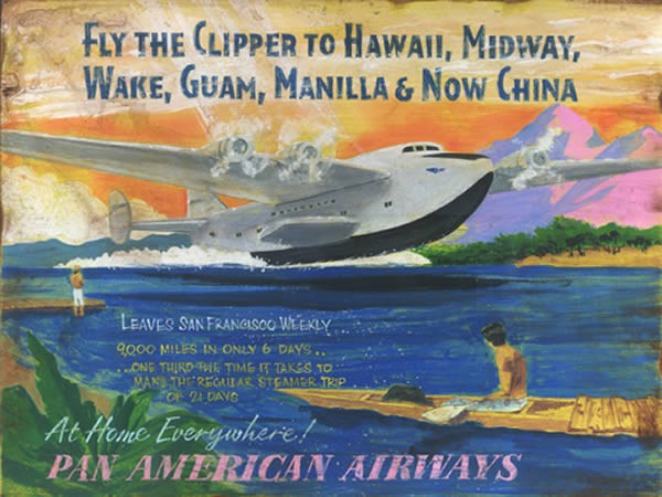 Flying Clipper Wooden Sign 15 X 26