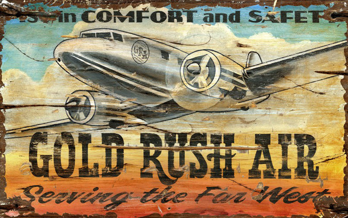 Gold Rush AIR Metal Sign 15X26