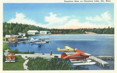 Aerial View OF Seaplane Base Postcard