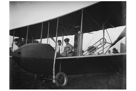 Postcard Katharine Wright W/ Orville Model HS Plane