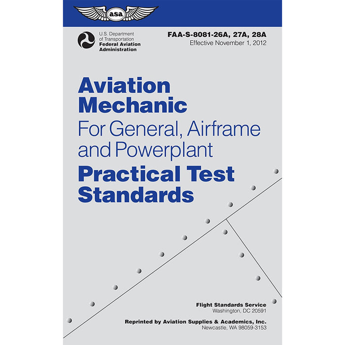 ASA Aviation Mechanic Practical Test Standards