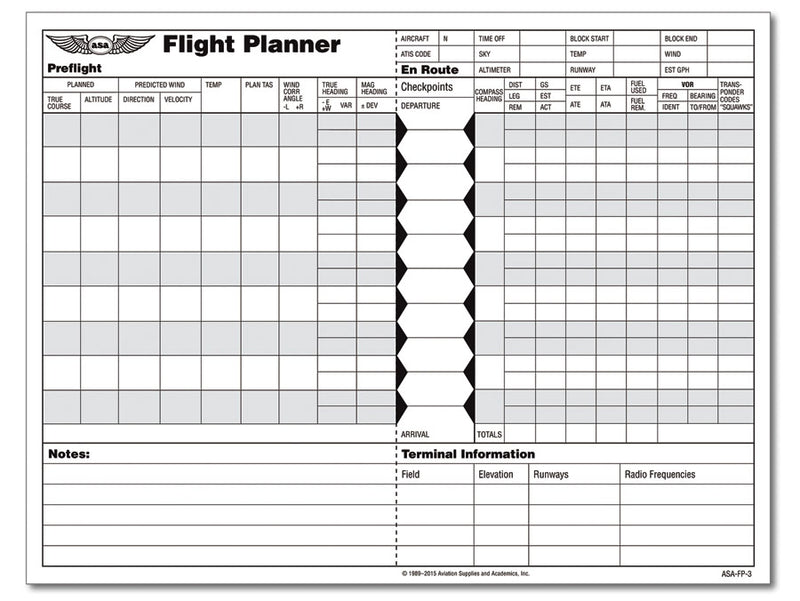 ASA Flight Planner PAD