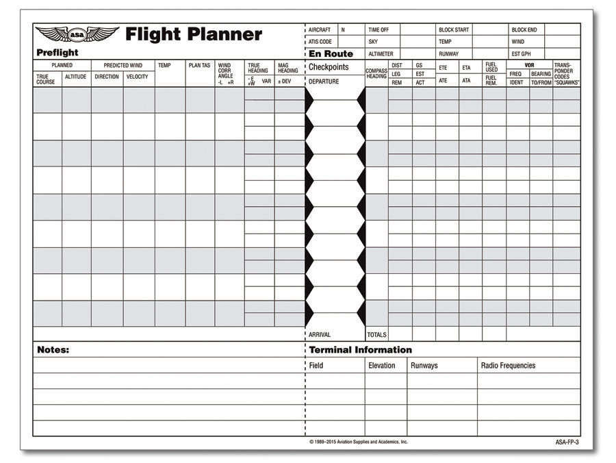 ASA Flight Planner PAD