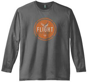 Flight Outfitters Retro Logo Long Sleeve T Grey Xlrg