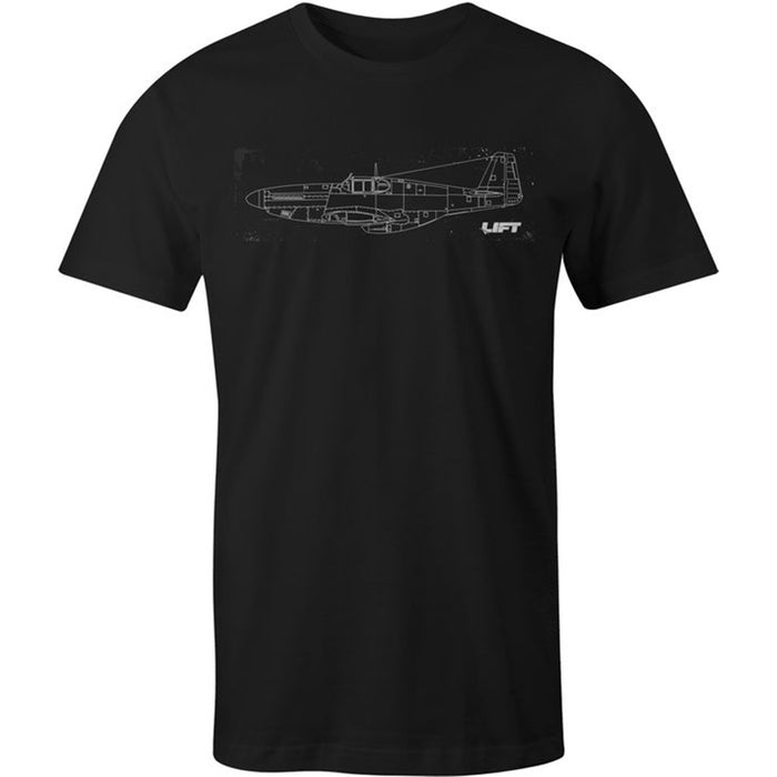 Av-Tmust-Bk-Xxl Lift Aviation T-Shirt Mustang