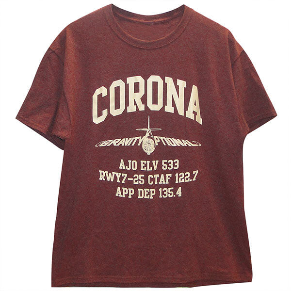 Corona Airport Tshirt 2XL Navy/Cream Graphics