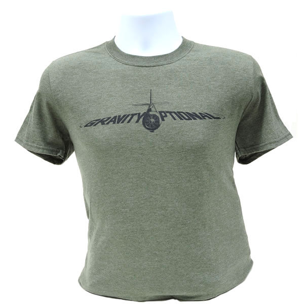 Grvty Optnl Tshirt Heather Military GRN MED