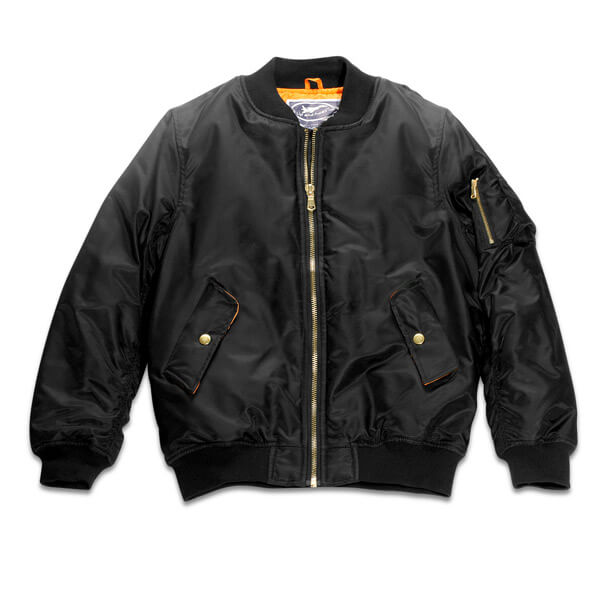 MA-1 Black Flight Jacket NO Patches Small