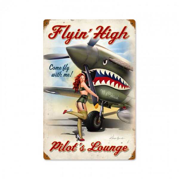 Flying High Metal Sign 12X18