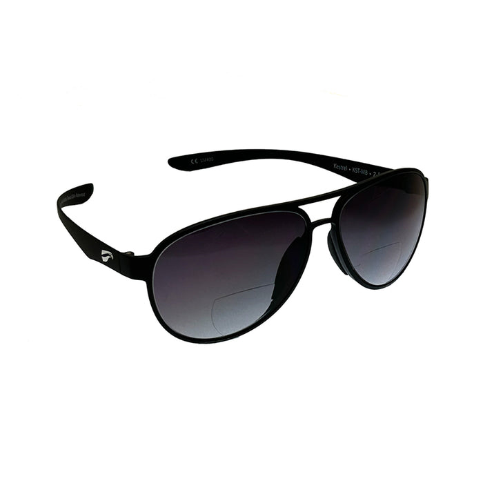 Comfortstyle Kestrel Aviation Matte BLK Bifocal 2.5 Clear Lens