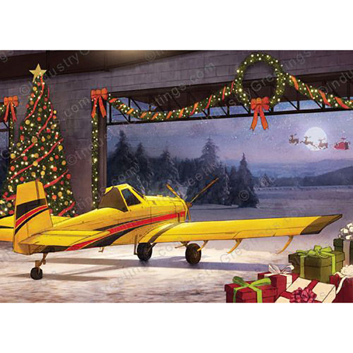 Holiday Card AG Aviation Hangar (10PK)