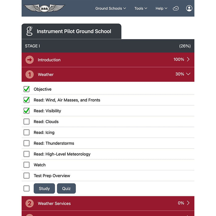 ASA Instrument Pilot Online Grnd School (Digital)