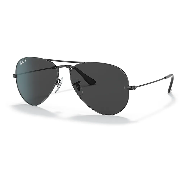 Ray-Ban Polarized Aviator Total Black 58MM