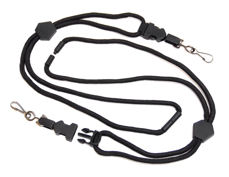 Lanyard With Break Away Hook (Black)