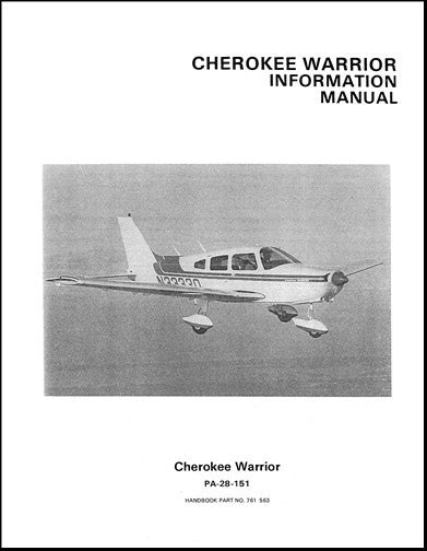 Piper PA28-151 Cherokee Warrior 1977 Pilots Information Manual