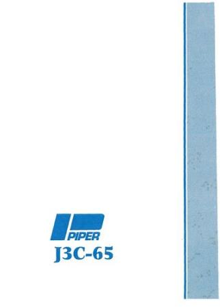 Piper J3C-65 CUB 1946 Owners Manual
