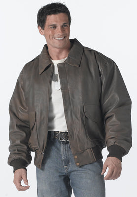 Classic A-2 Brown Leather Flight Jacket - X-Large