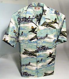 SEA Foam Green Hawaiian Shirt S