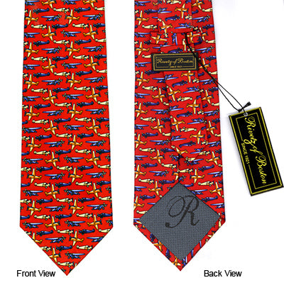 Neck TIE Airplane RED